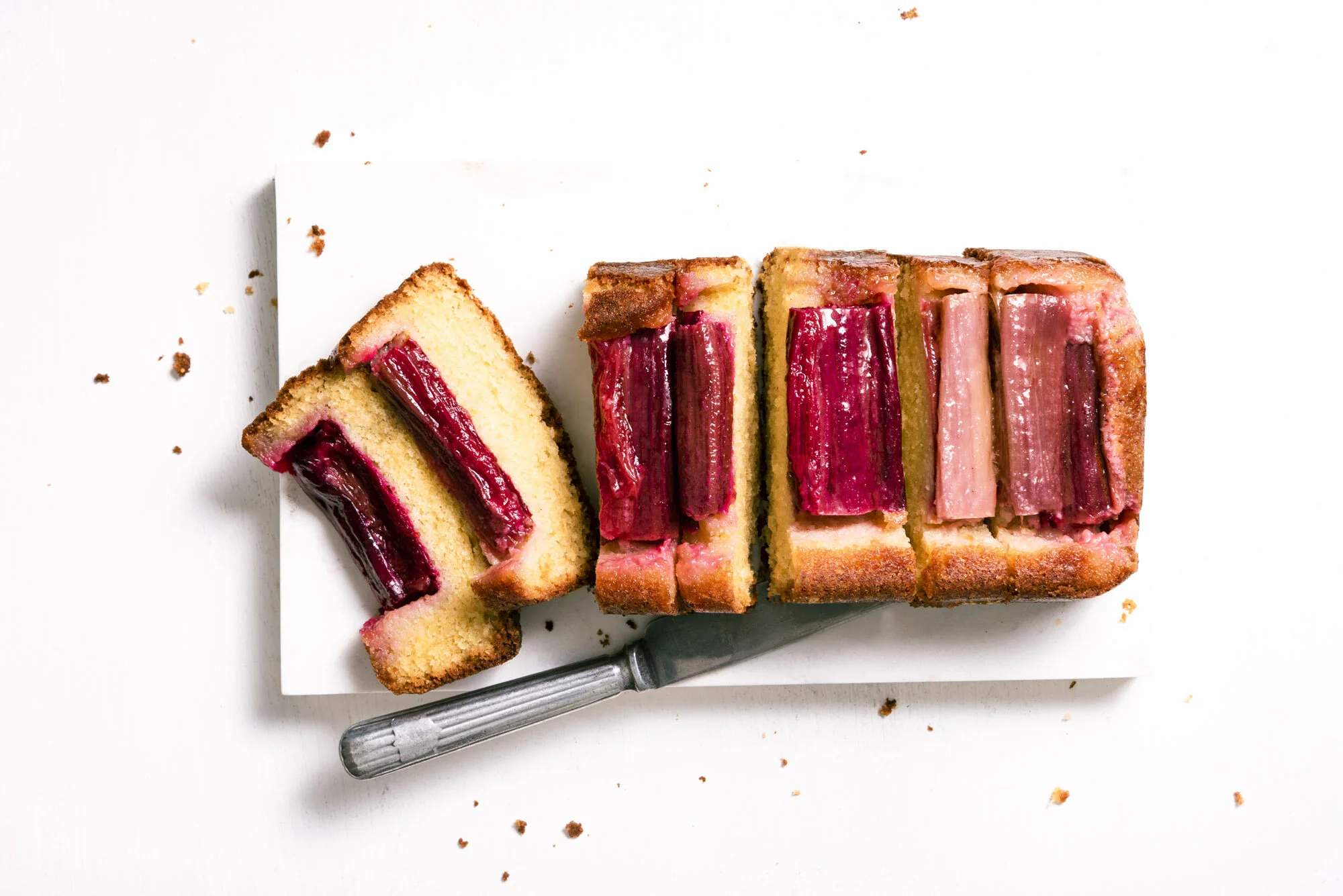 rhubarb loaf cake jodie gould photography