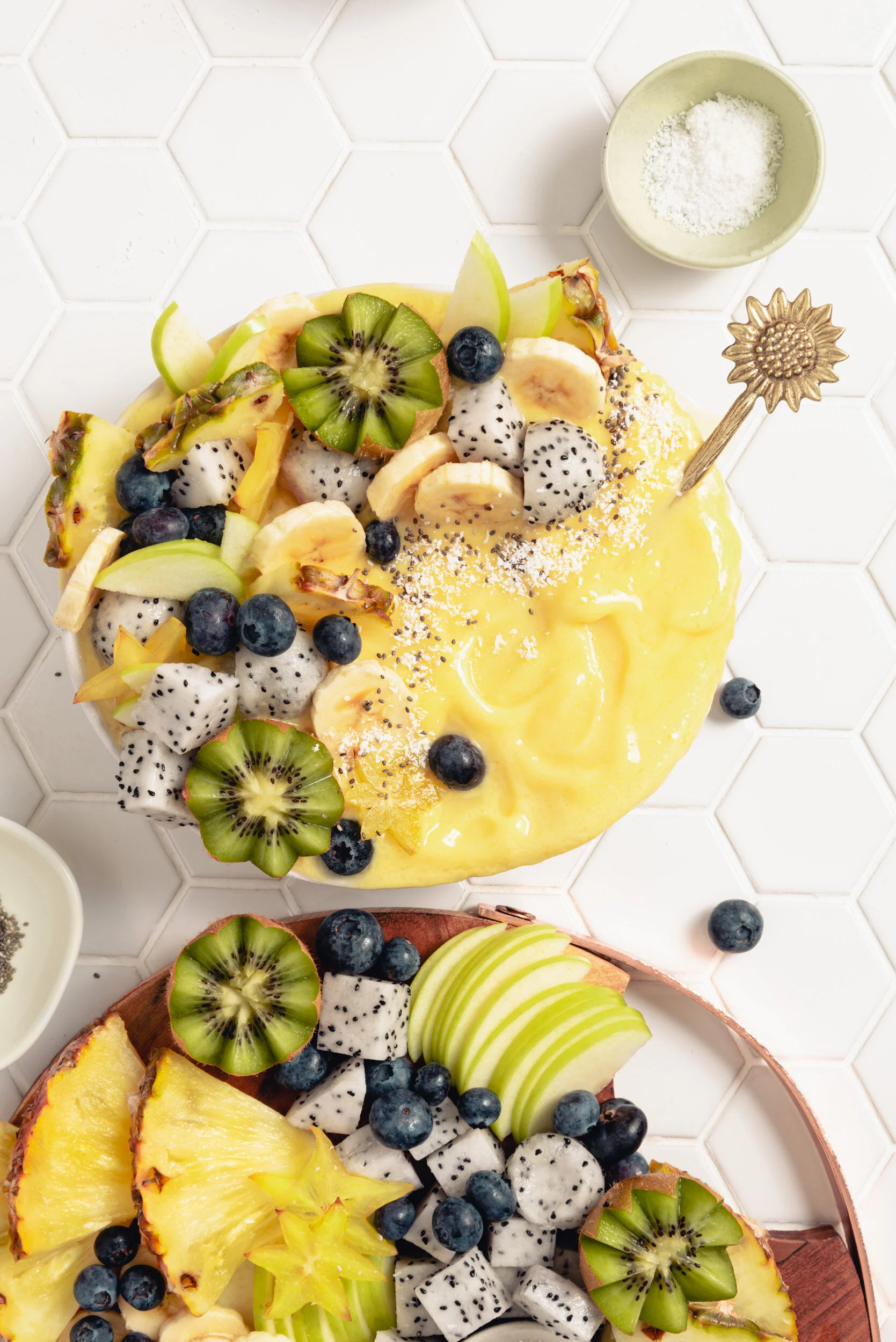 smoothie bowl and fruit jodie gould photography
