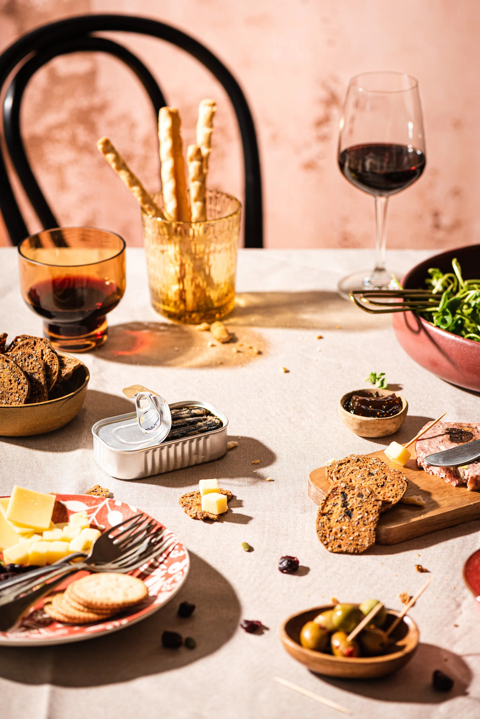 table scene biscuits dips and olives jodie gould photography