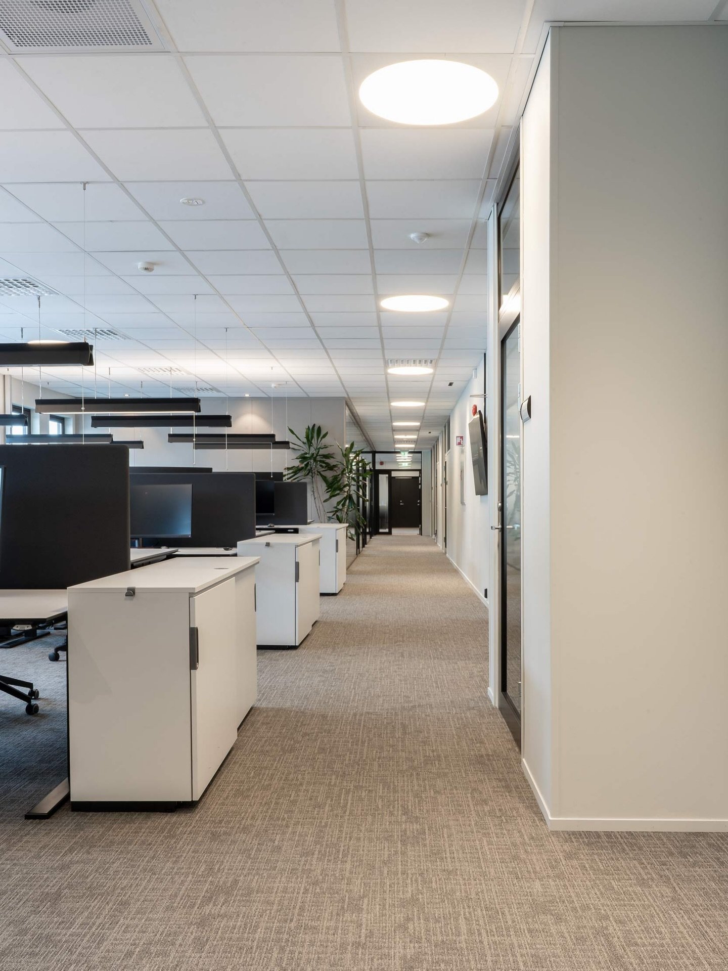 Nytt prosjekt: BDO Skien. P&aring; gulvet: Milliken, Nordic Stories, TTC122-120 Spiritland, 31 dB, 8,9 mm tykkelse, 50 &times; 50 cm. Les mer p&aring; pg.no. Link i bio.