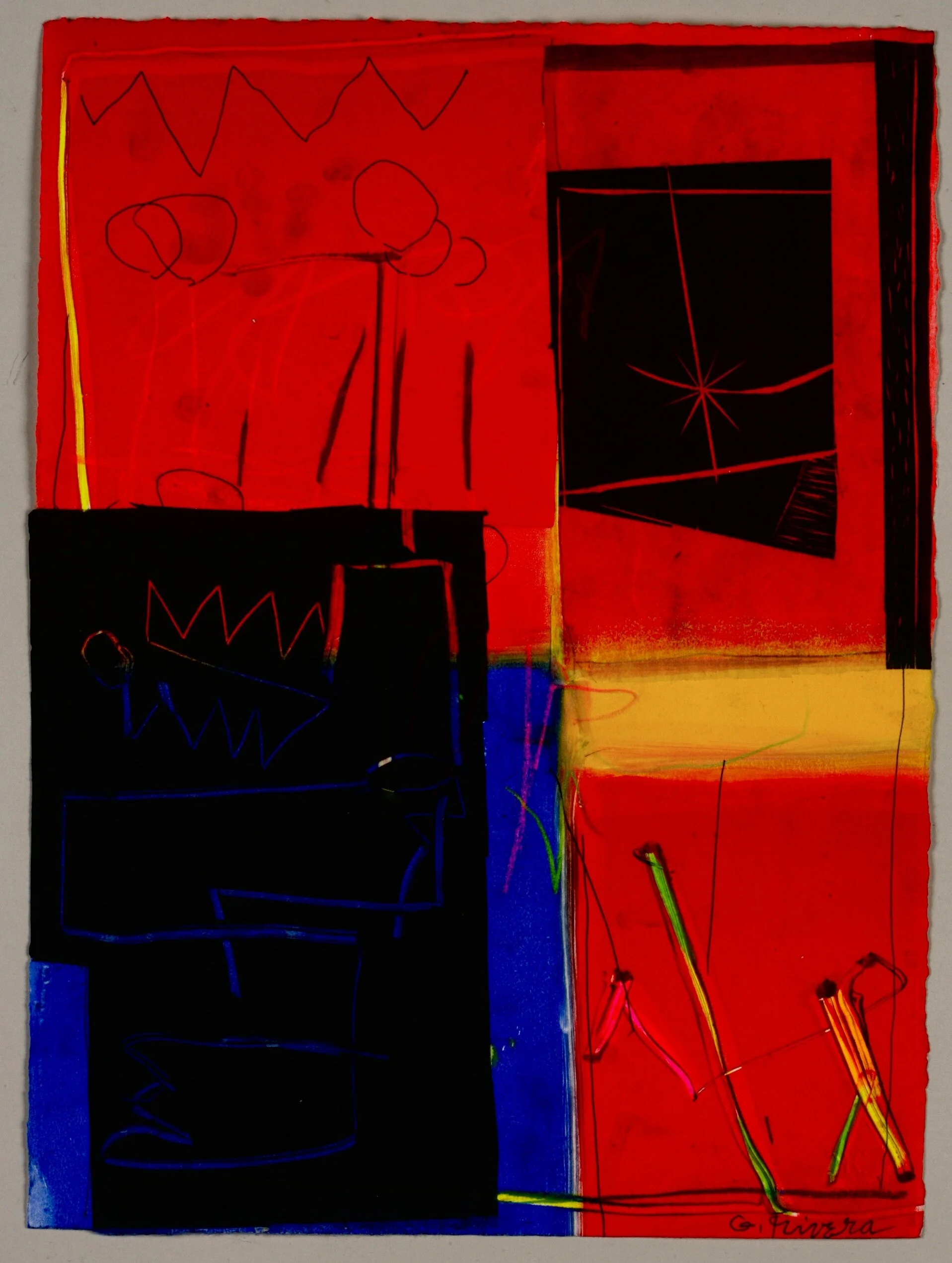 Hunter’s Point Series #3 
Blue Rose Atelier 
Monoprint 
15 x 11" (38.1 x 27.9 cm)