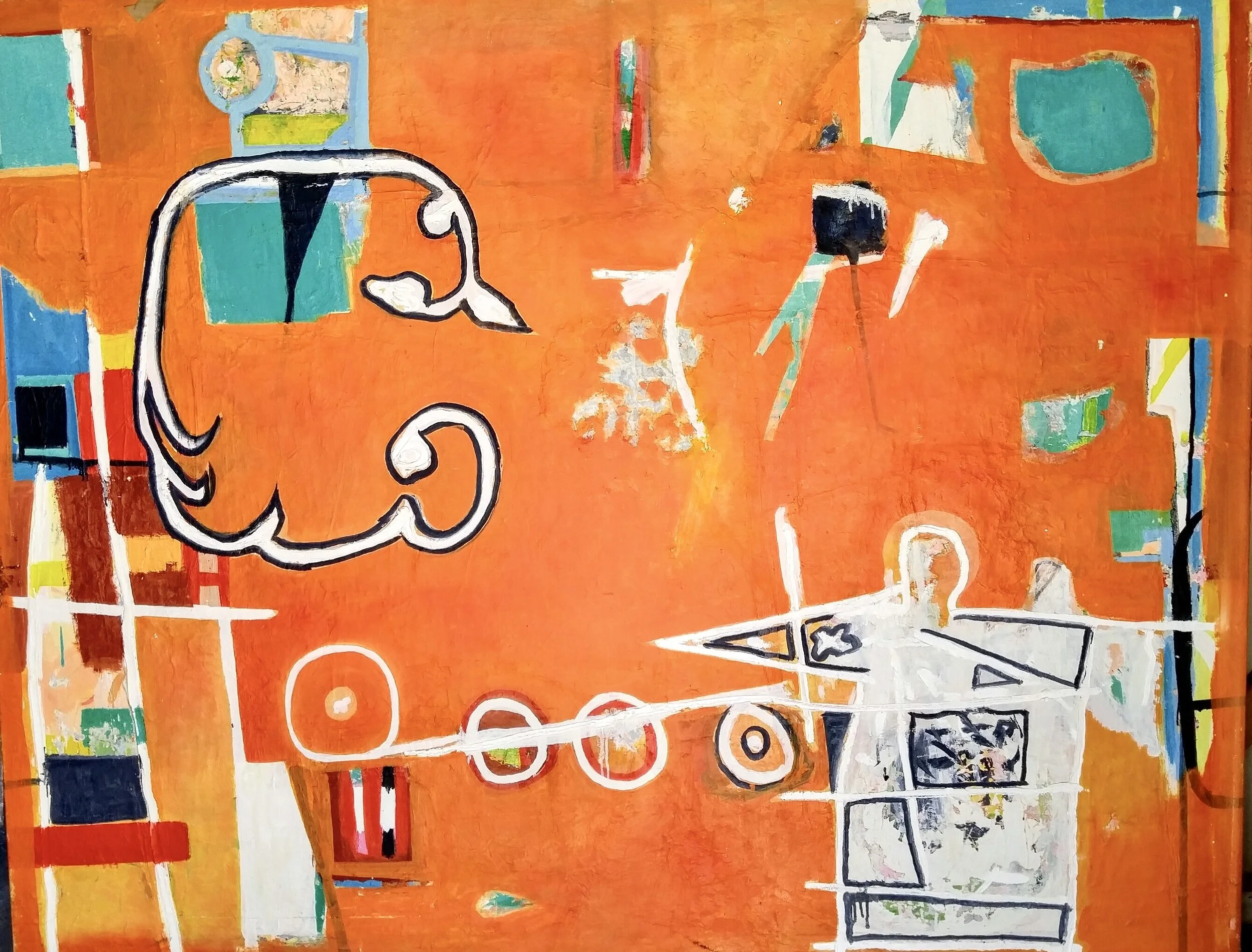 Buenos Augurios (Good Omen) 
Oil on canvas 
66 x 72” in (167.6 x 182.9 cm), 1978