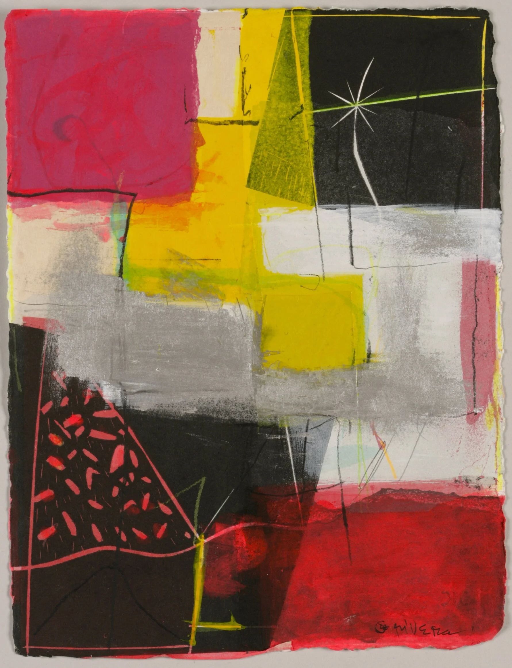 Hunter’s Point Series #4 
Blue Rose Atelier 
Monoprint 
15 x 11" (38.1 x 27.9 cm)