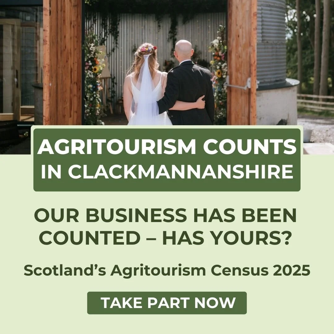Make sure your business is counted in Scotland&rsquo;s Agritourism Census 2025

Complete it here - https://tinyurl.com/ScottishAgritourism

Agritourism Counts - being able to track the growth and impact of agritourism in Scotland over the coming year