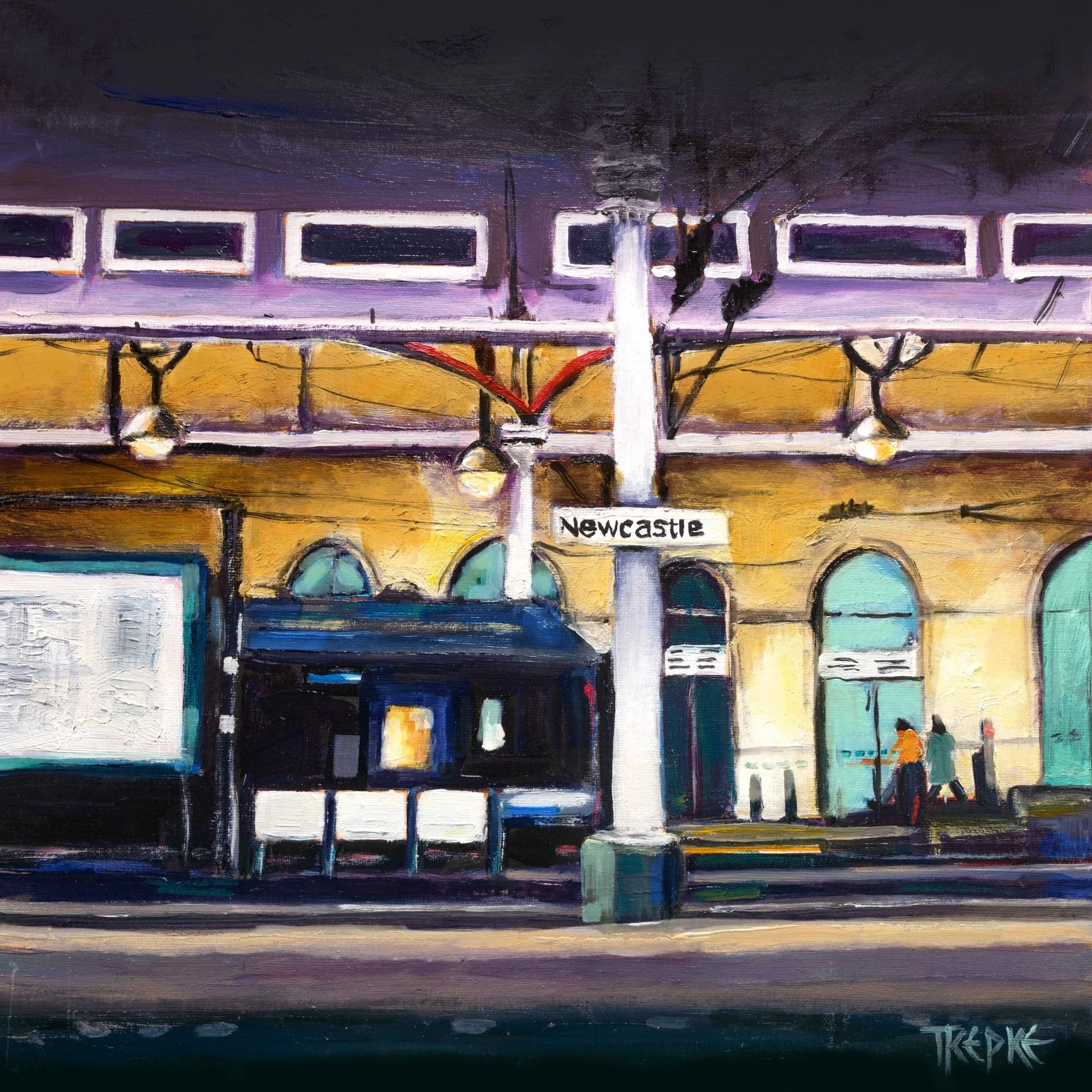 ***SOLD*** Central Station  Oil on canvas panel 40x 40cm