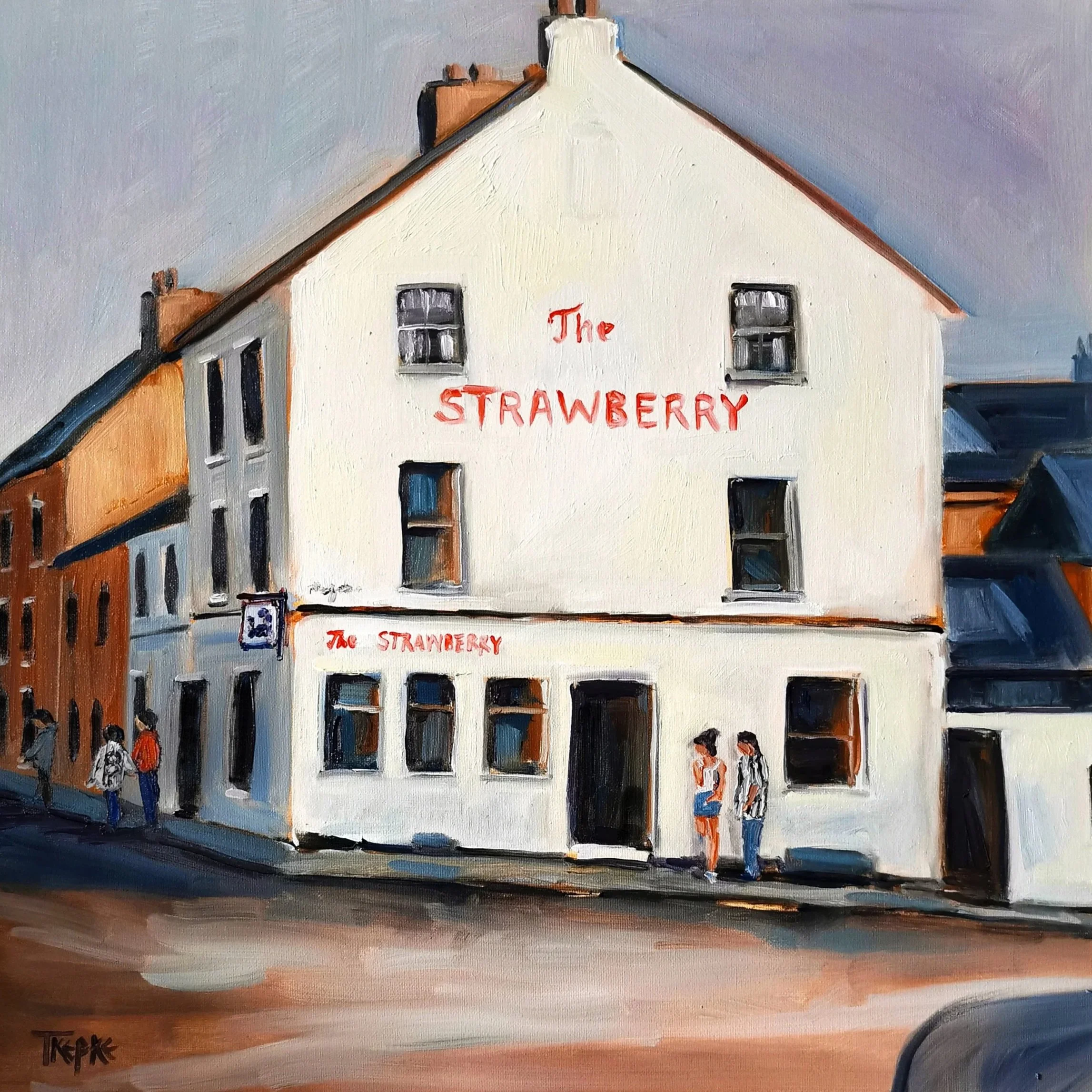 ***SOLD*** The Strawberry   Oil on Canvas panel 40x 40cm