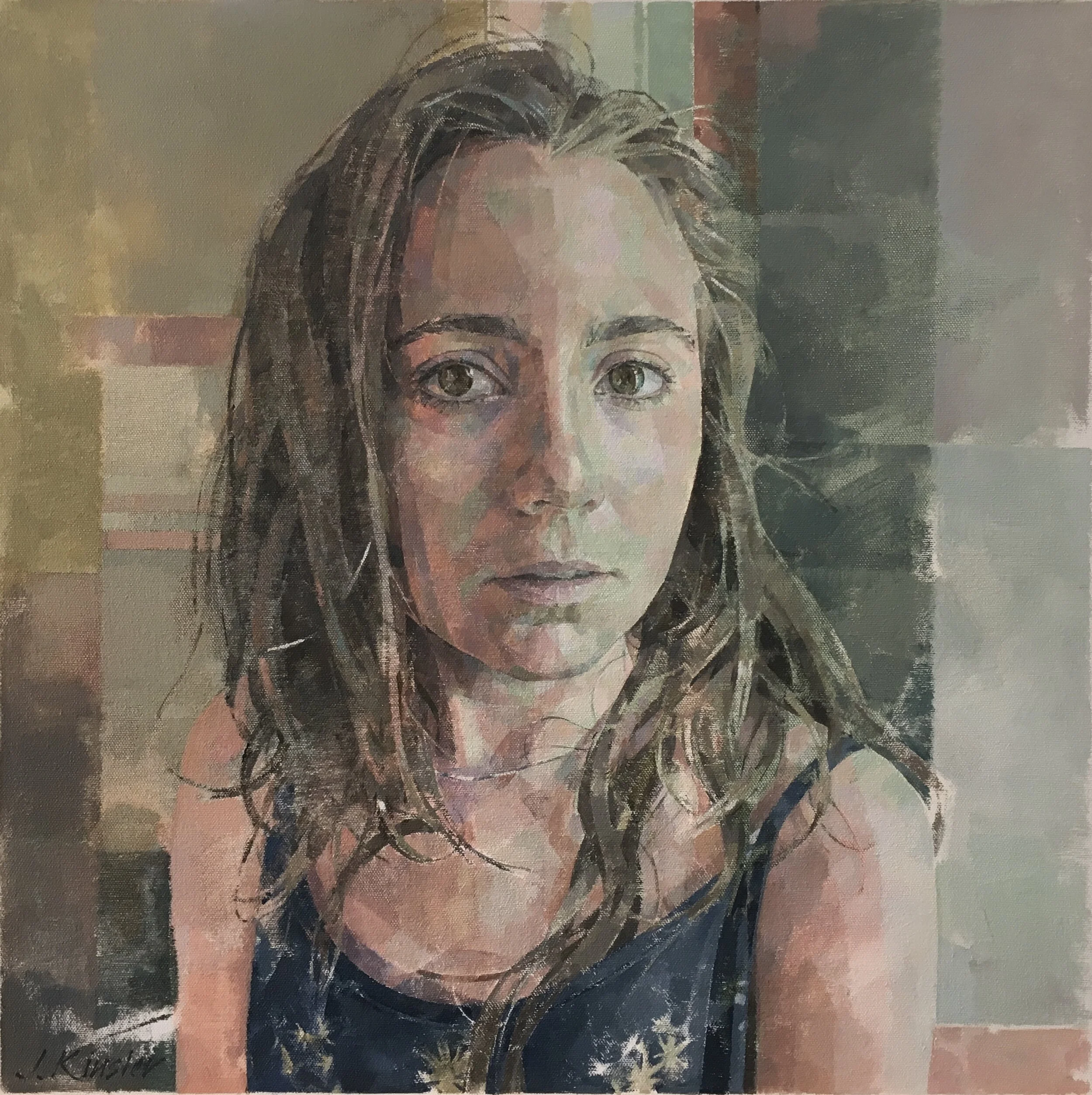 after the swim  40cm x 40cm  2019