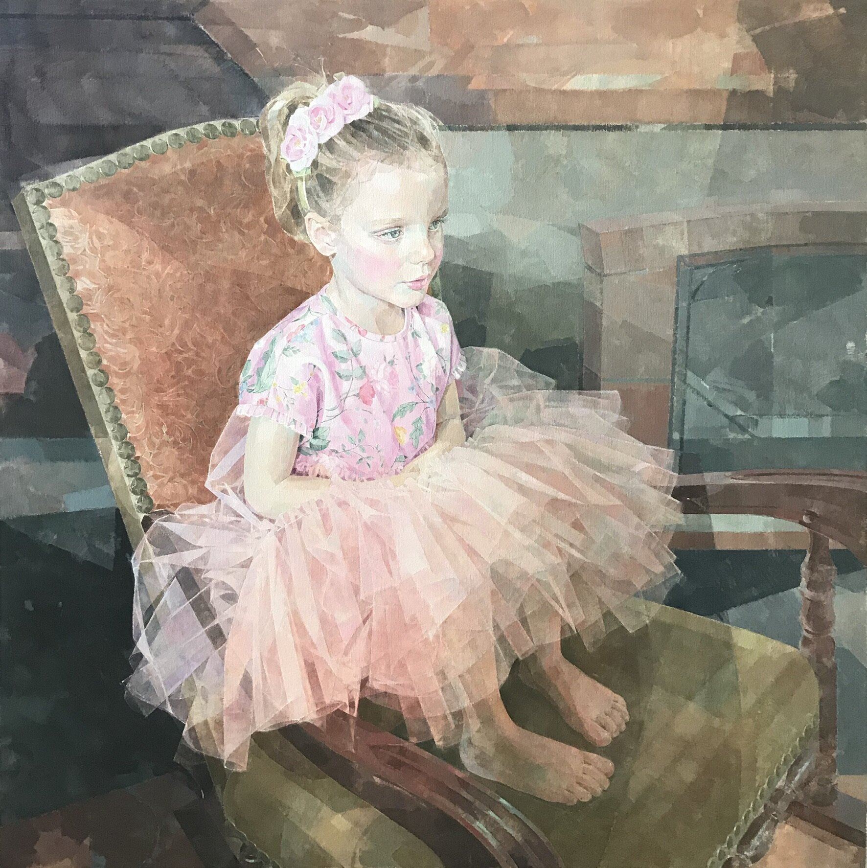 the princess and the rocking chair  100cm x 100cm  2020