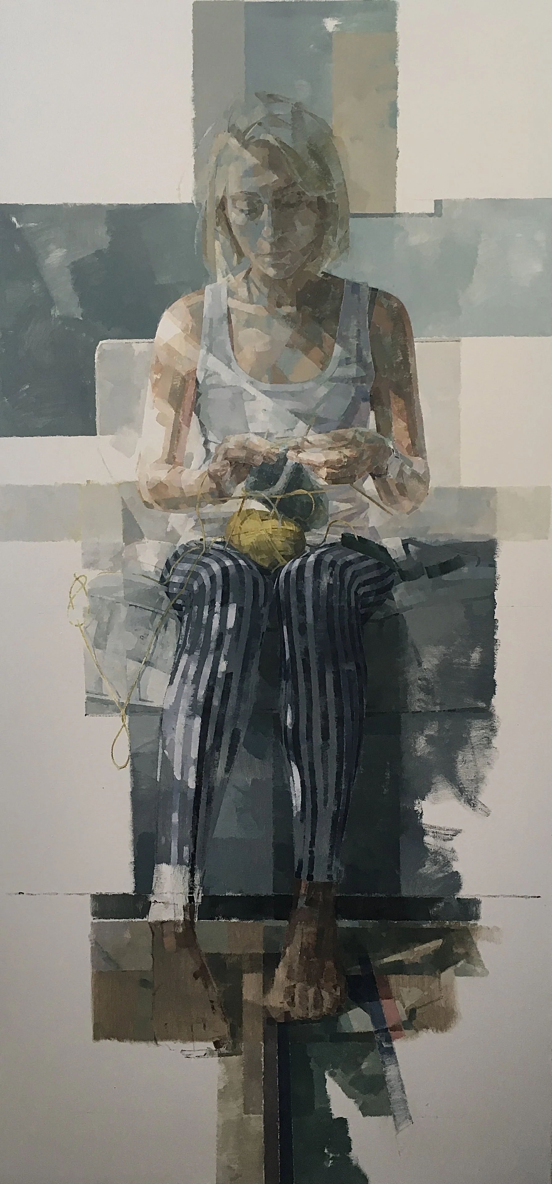 the knitter  180cm x 85cm  2014