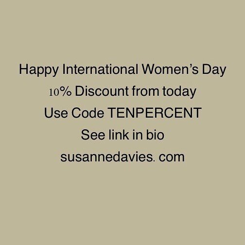 Happy International Women&rsquo;s Day.
Good day to launch my new website with a discount of 10% on all orders. I will be running this discount for a few weeks.
See link in bio.
.
#susannelouisedesigns#supportsmallbusiness#supportlocal#localbusiness#s