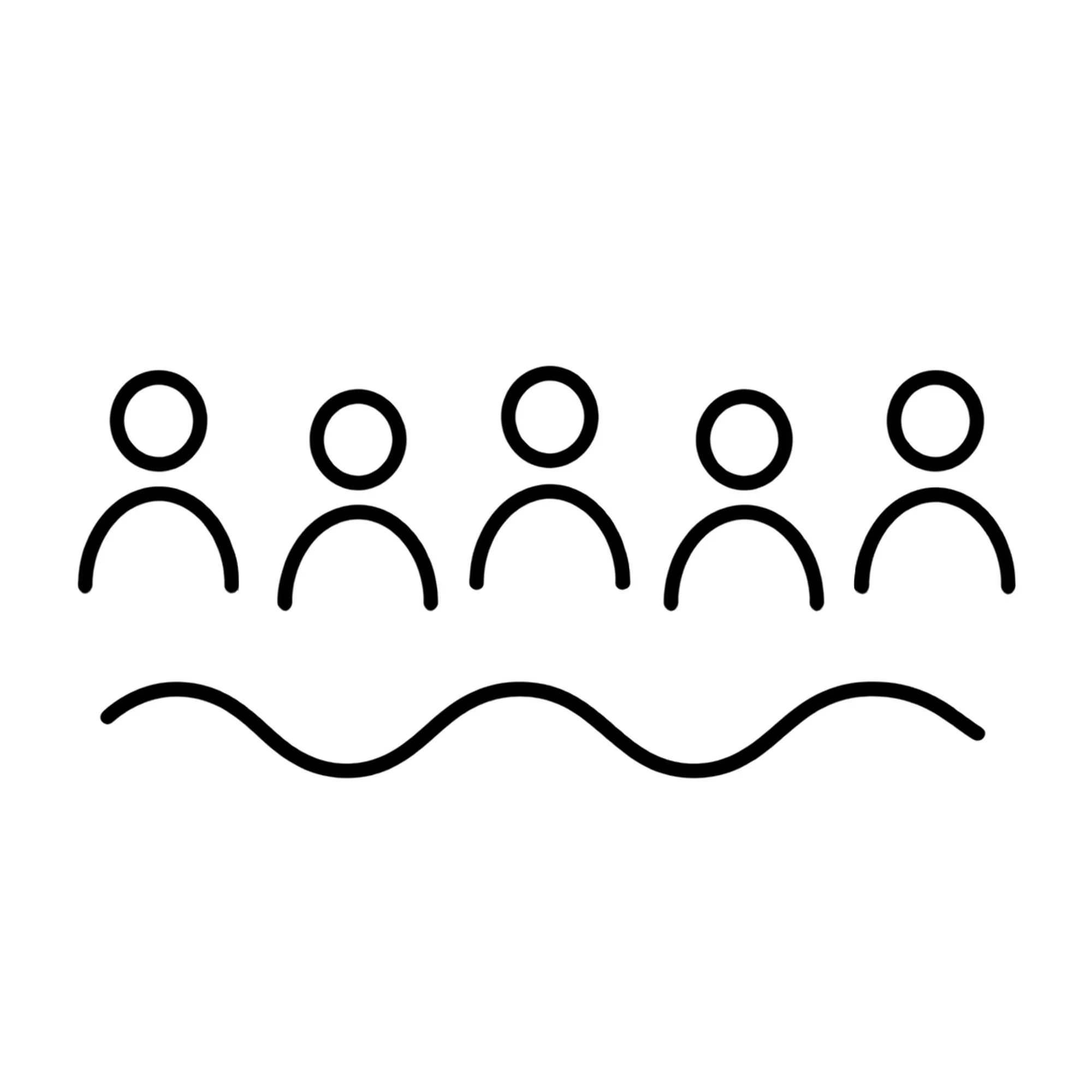 Une illustration minimaliste avec plusieurs cercles noirs de différentes tailles disposés à la base de l'image, laissant un espace blanc au-dessus.