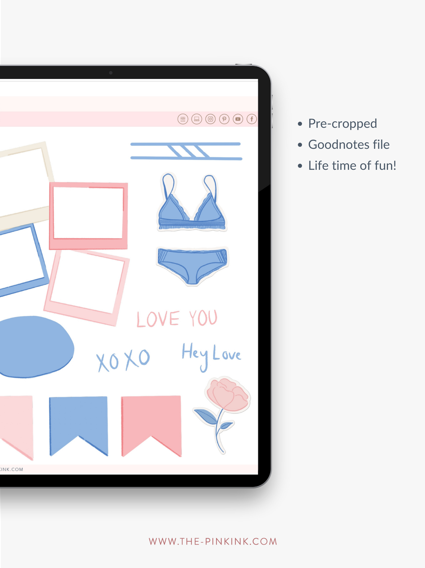 Blue Sticky note Pack — The Pink Ink Shop