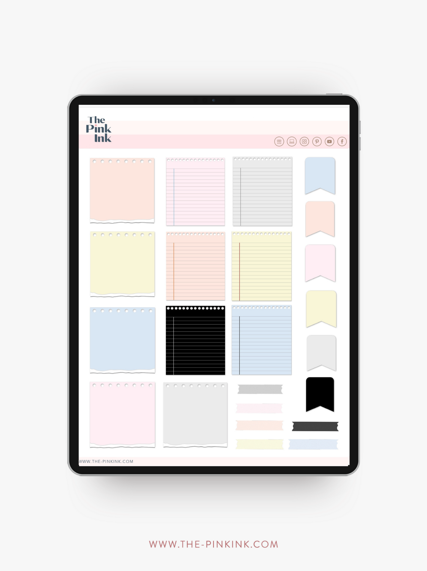 Rustic Journal Sticker Pack — The Pink Ink Shop