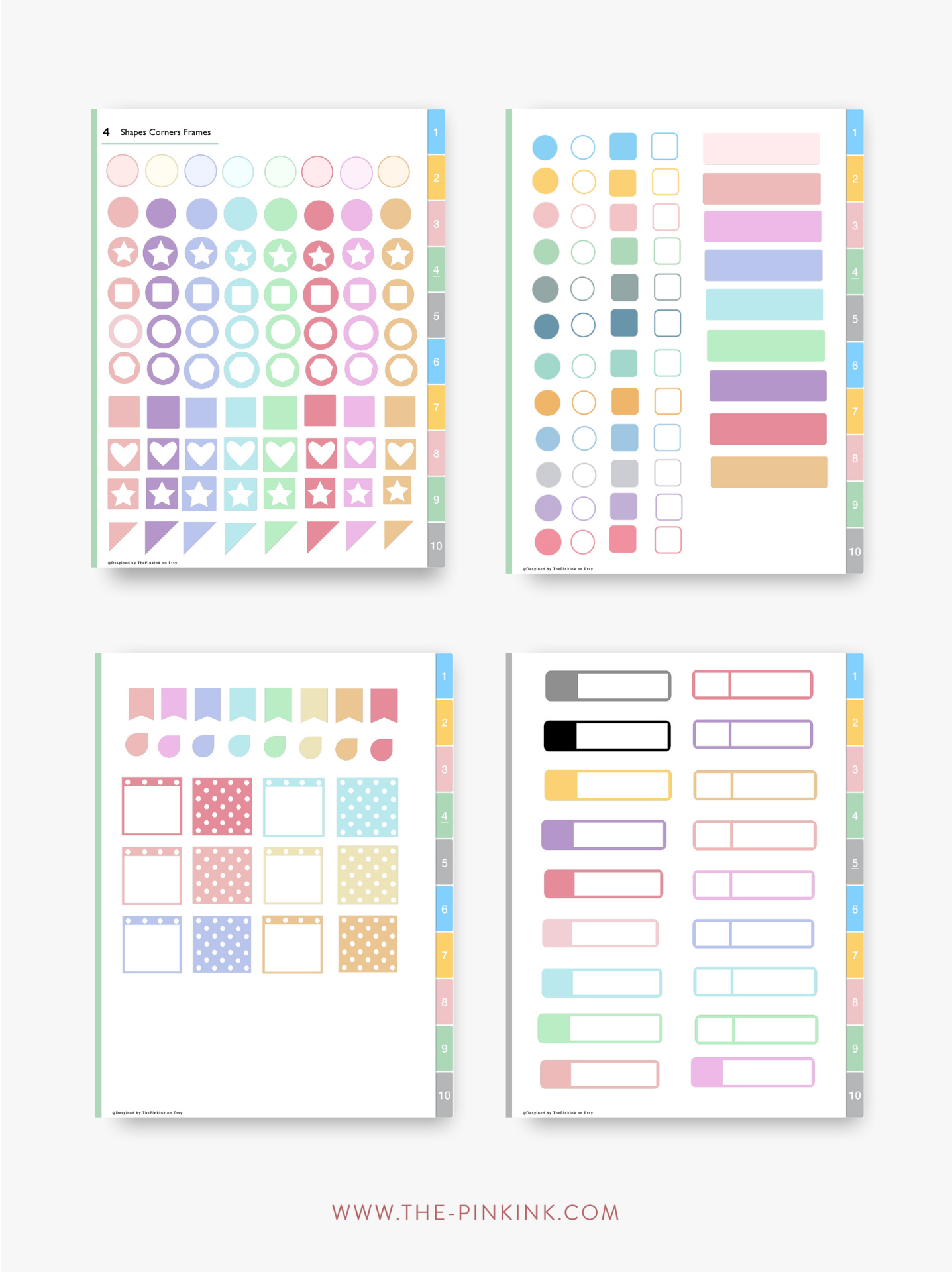 Digital Sticker Book with 800+ Stickers — The Pink Ink Shop