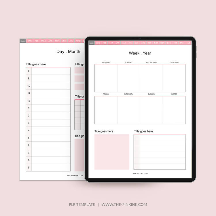 plr planners for Affinity Publisher — The Pink Ink Shop