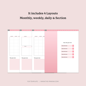plr planners for Affinity Publisher — The Pink Ink Shop