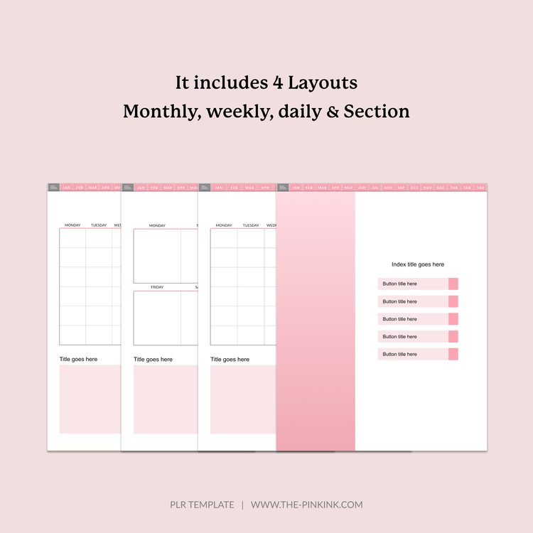 plr planners for Affinity Publisher — The Pink Ink Shop