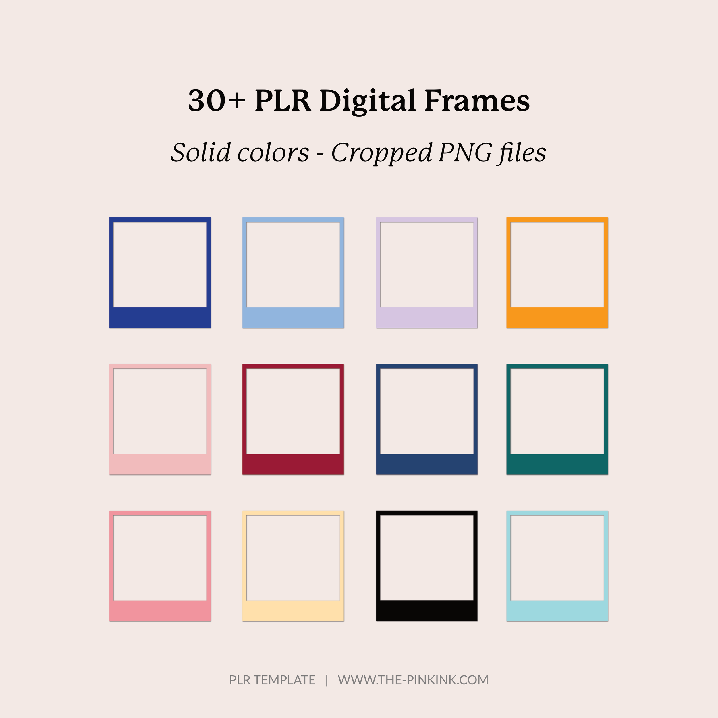 PLR Digital Frames - Sold colors