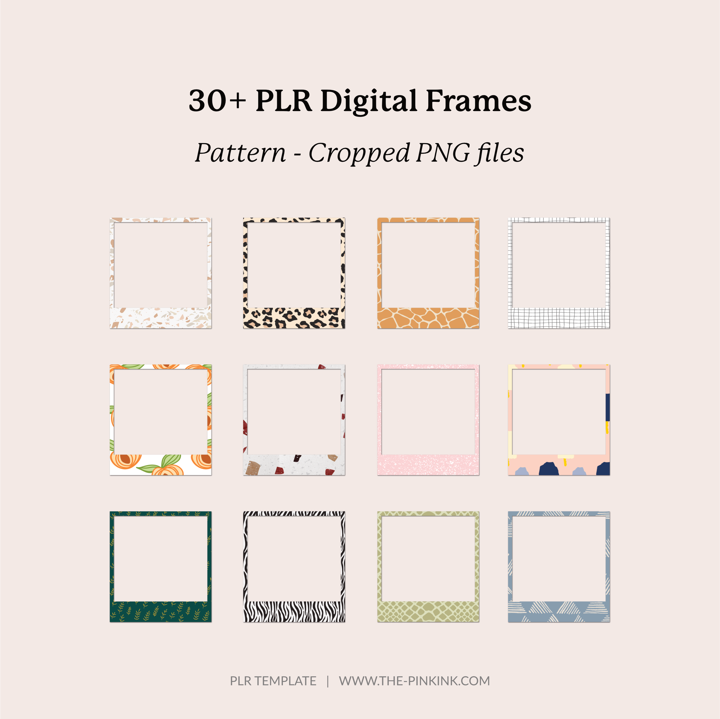 PLR Digital Frames - Pattern