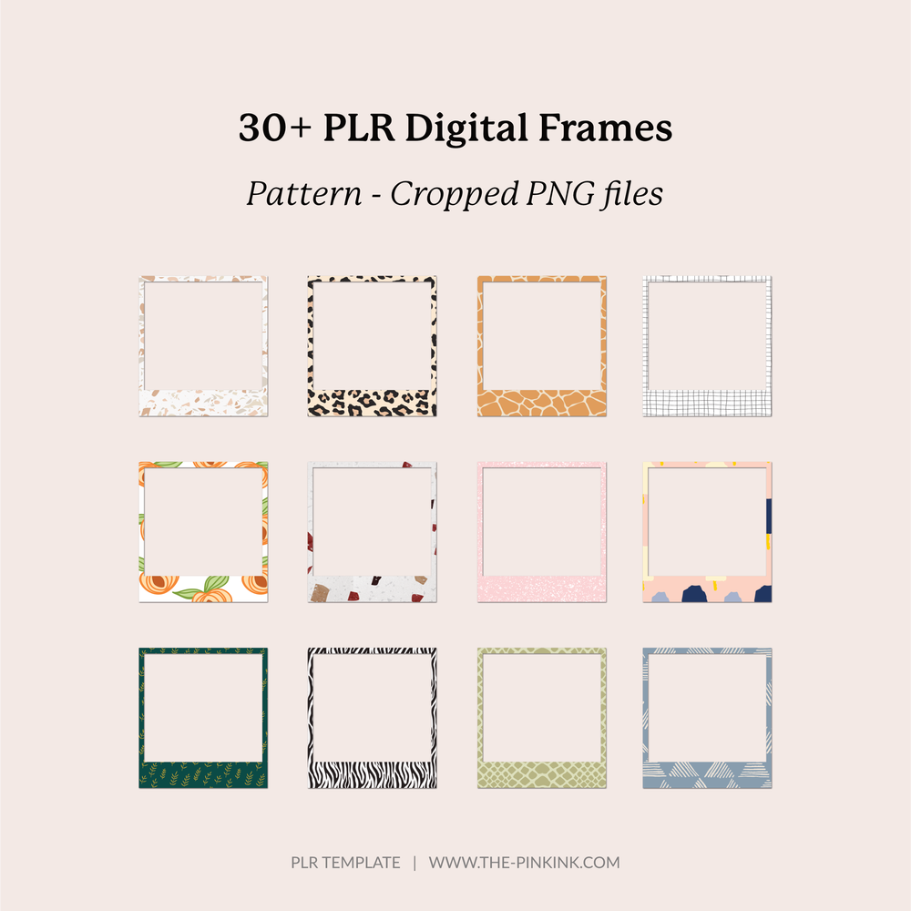 PLR Digital Frames - Sold colors — The Pink Ink Shop