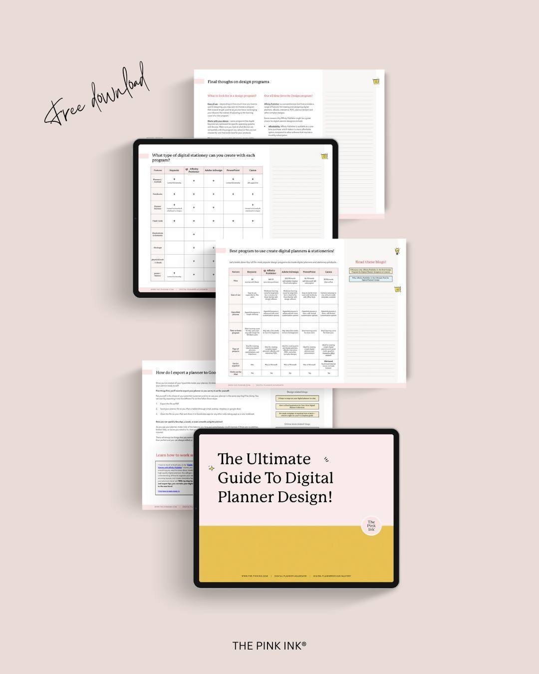 Ever felt stuck staring at your screen, not knowing how to bring your digital planner vision to life? 🤔⁠
⁠
Well, guess what? I've been there too.⁠
⁠
But here's the game changer - The Ultimate Guide to Digital Planner Design! ✨⁠
⁠
It's your FREE tick