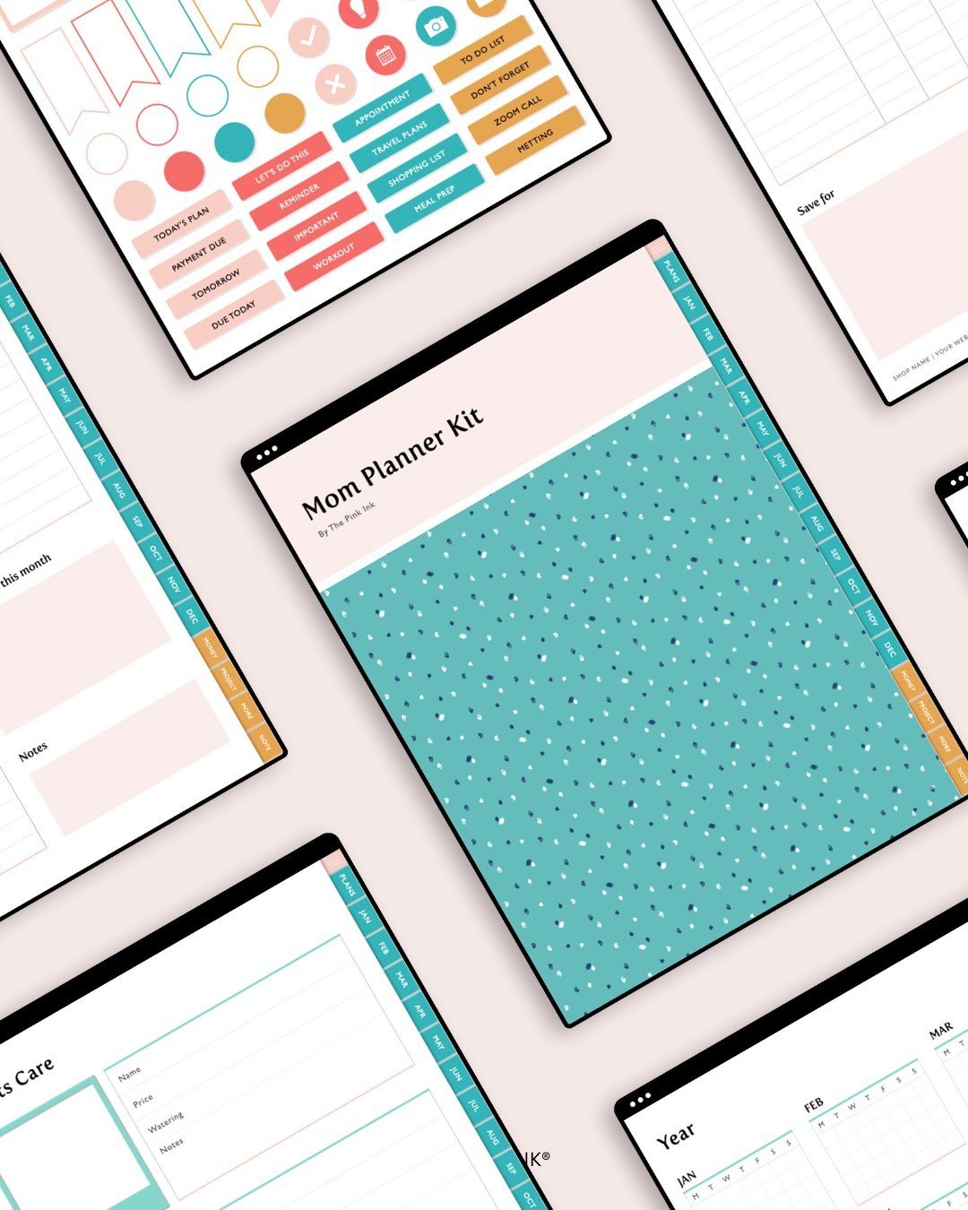 Feeling overwhelmed trying to balance family life while pursuing your entrepreneurial dreams? 🤔⁠
⁠
The Mom Edition Digital Planner Kit is here to help! ✨⁠
⁠
With its customizable templates, you can effortlessly organize your life and turn your mom s