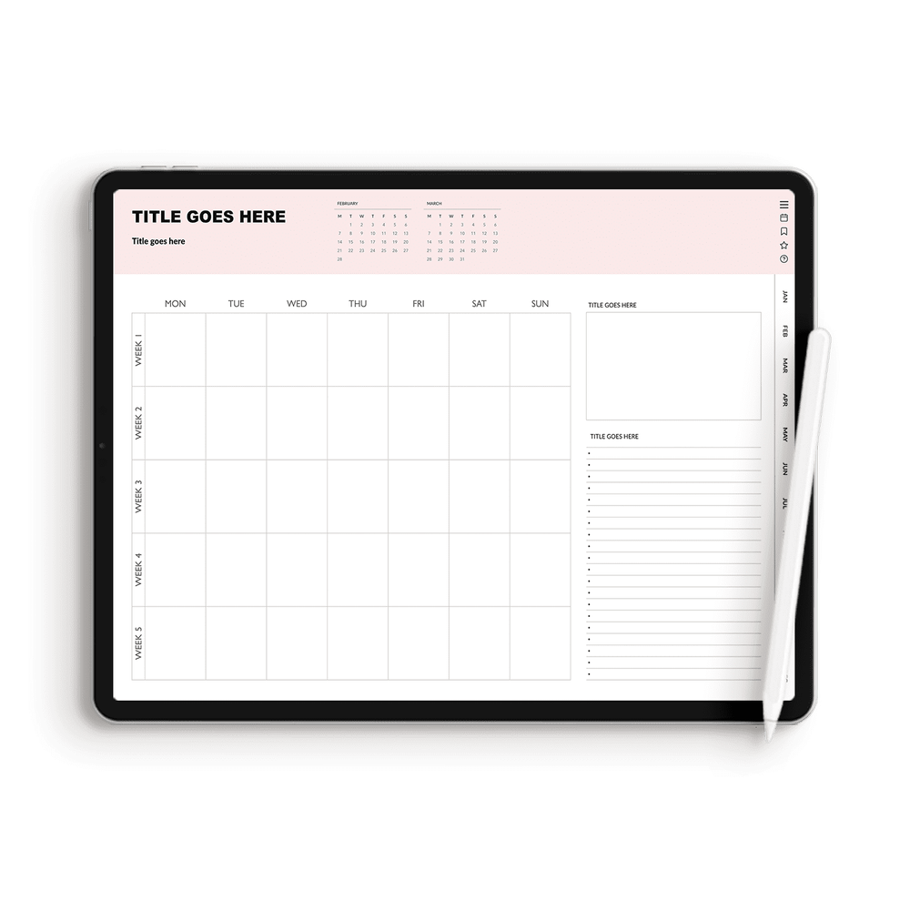 Karla App-Like - PLR Planner Template Horizontal — The Pink Ink Shop