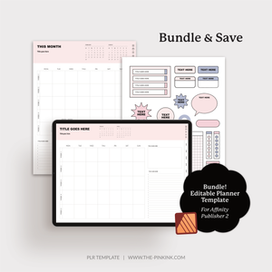 PLR Template Bold Digital PLR Planner — The Pink Ink Shop