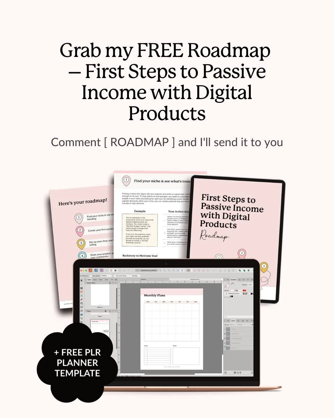 Did you know that by following these 5 simple steps, you could have a brand new product ready to sell next week? 👇

All you have to do is split the planner creation, selling, and scaling process process into 5 stages and tackle one a day. 

Somethin