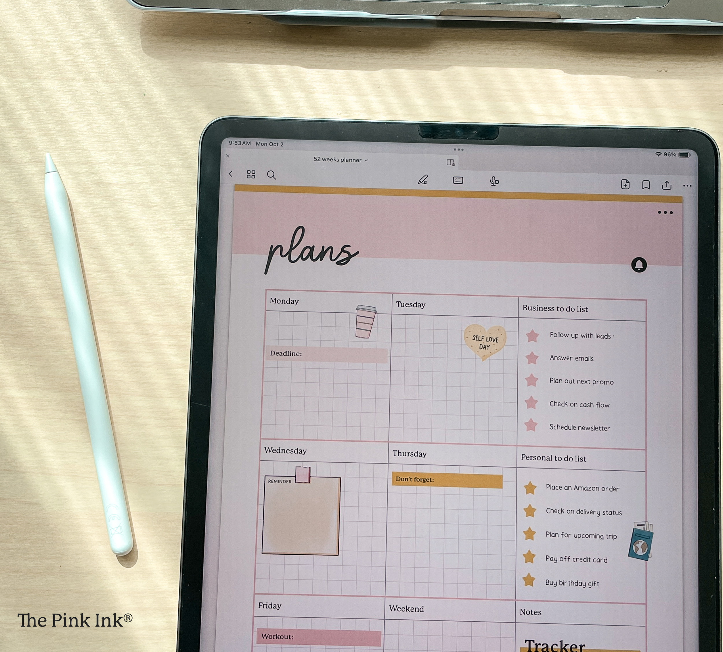 Digital Bullet Journal Notebook by Boss Personal Planner