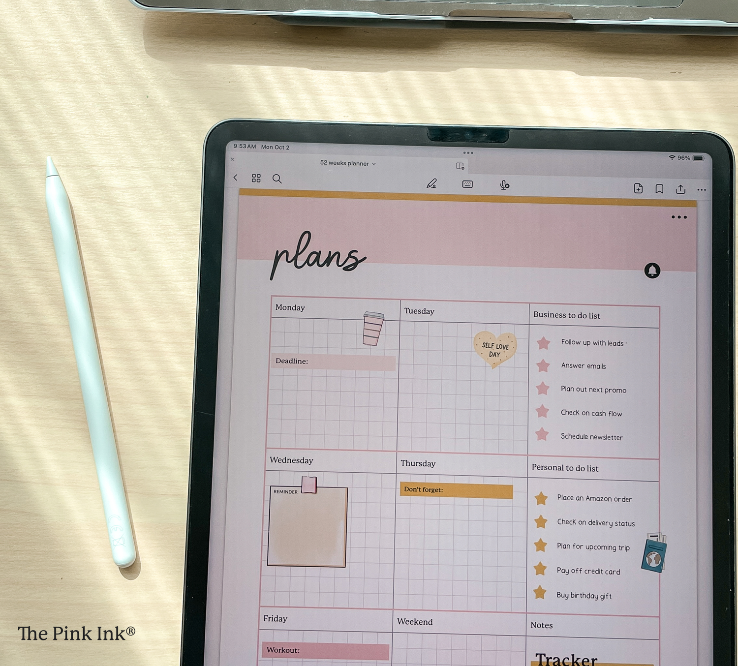 New Collection — Best Digital planners for iPad Goodnotes — The Pink ...