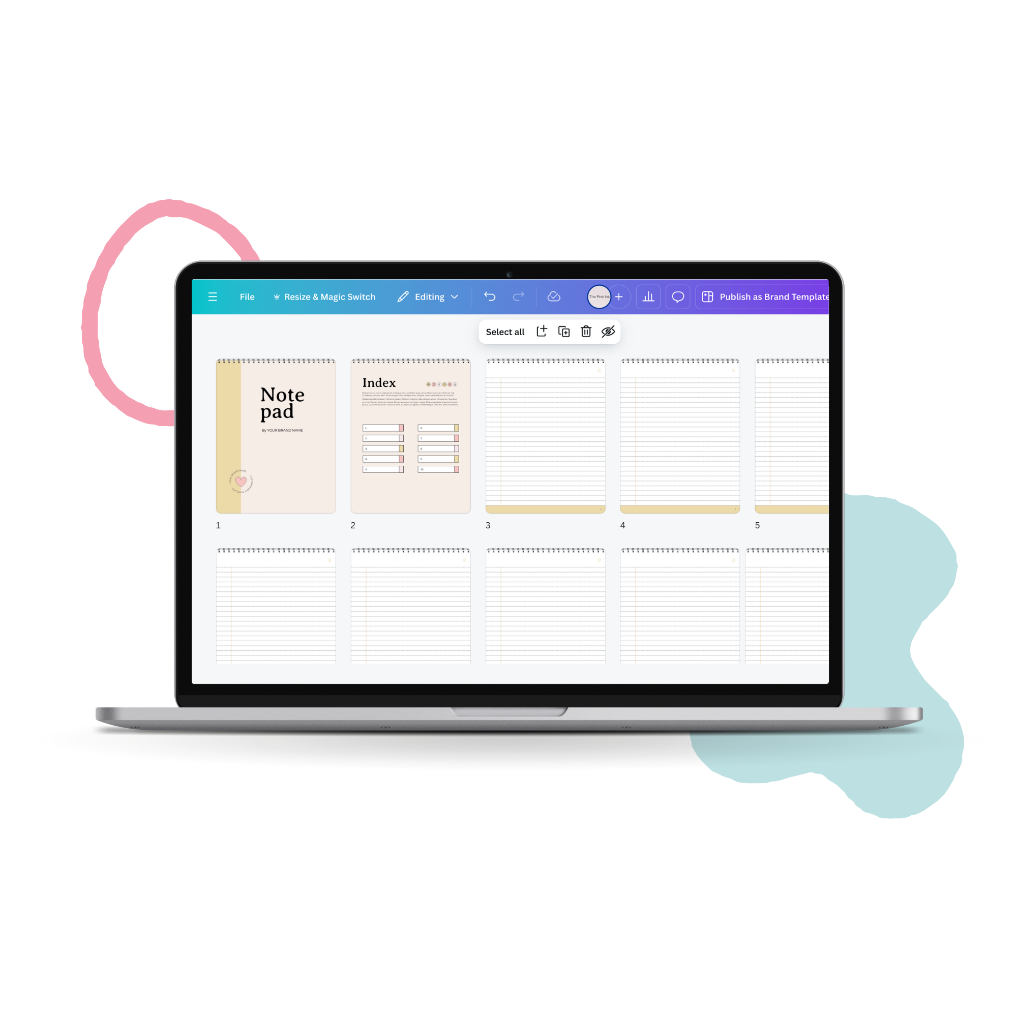 Minimal Notepad PLR Template for Canva — The Pink Ink Shop