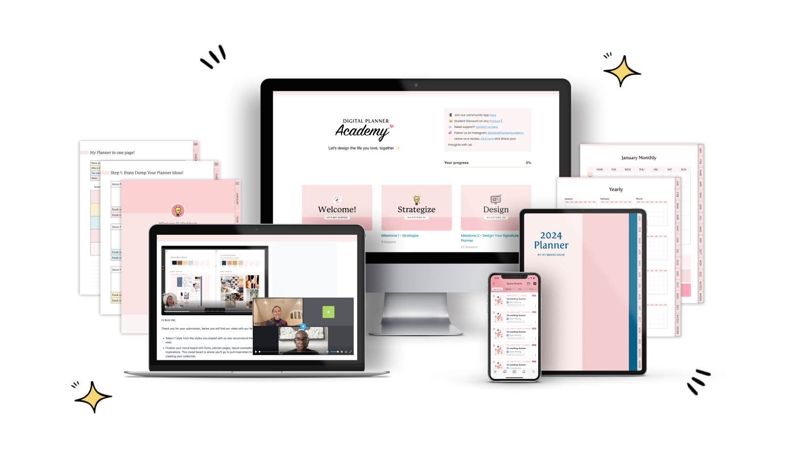 Digital Elements Pack Digital Planner Design — The Pink Ink Shop