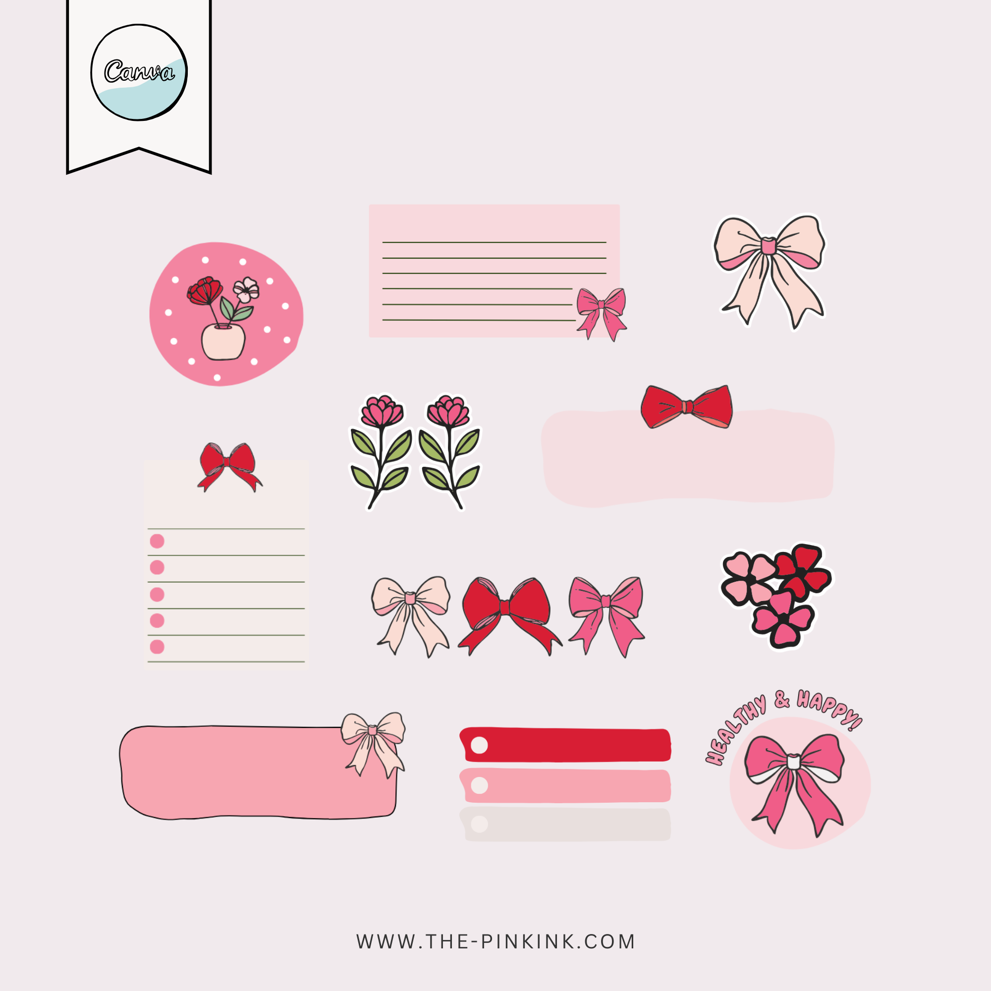 Bows and Flowers PLR Template | Canva