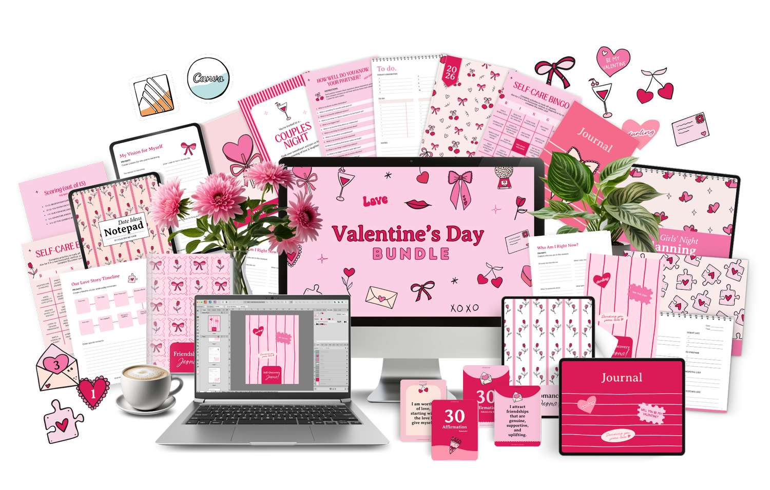 PLR Digital Products and Planners for Canva | The Pink Ink Shop