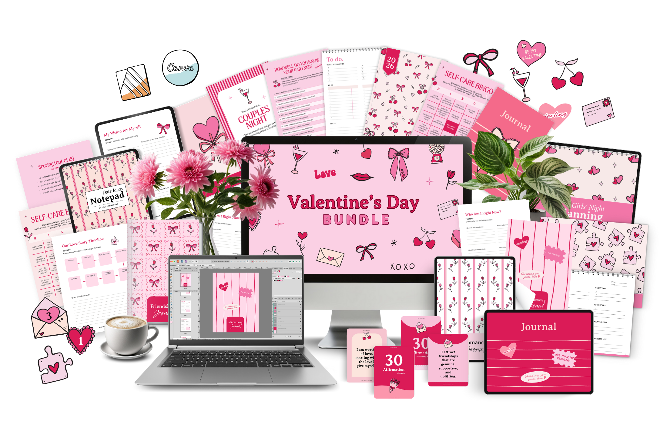PLR Digital Products and Planners for Canva | The Pink Ink Shop