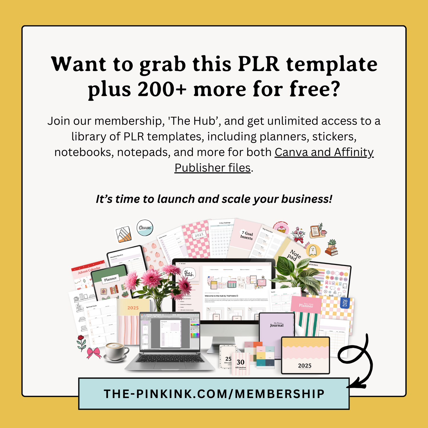 PLR Coffee and Plants Stickers for Canva — The Pink Ink Shop