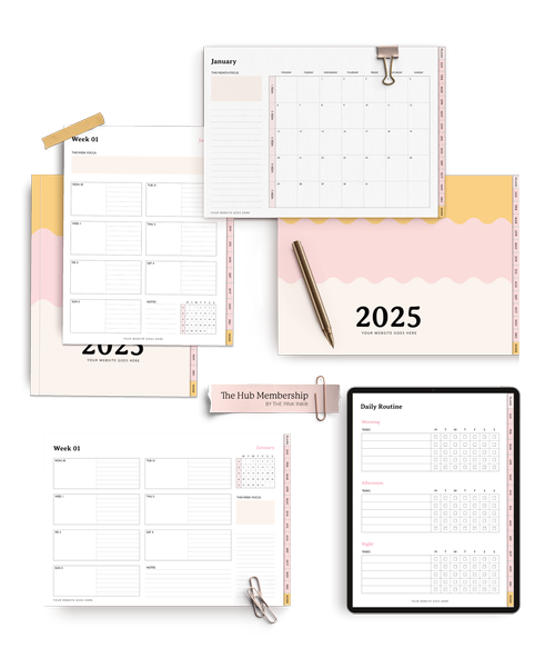 Plr day planner templates the pink ink shop
