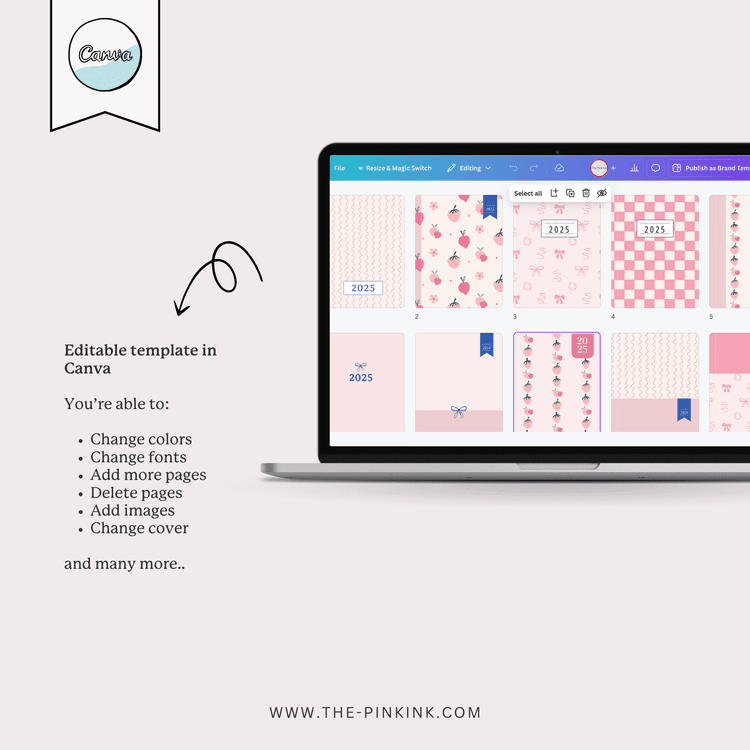 Canva Strawberry & Croquette PLR Covers — The Pink Ink Shop