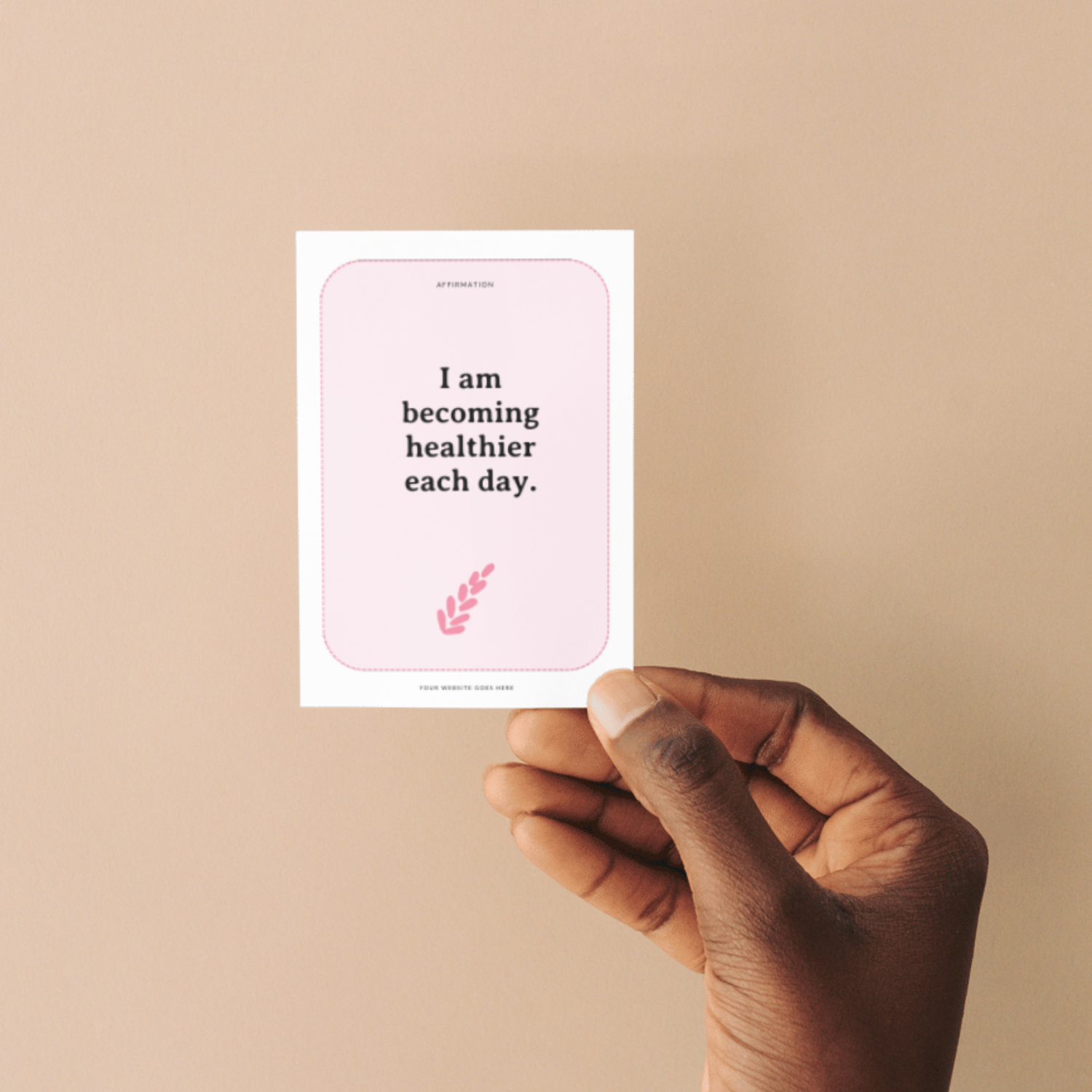 Healthy Eating PLR Affirmation Cards for Affinity Publisher — The Pink ...
