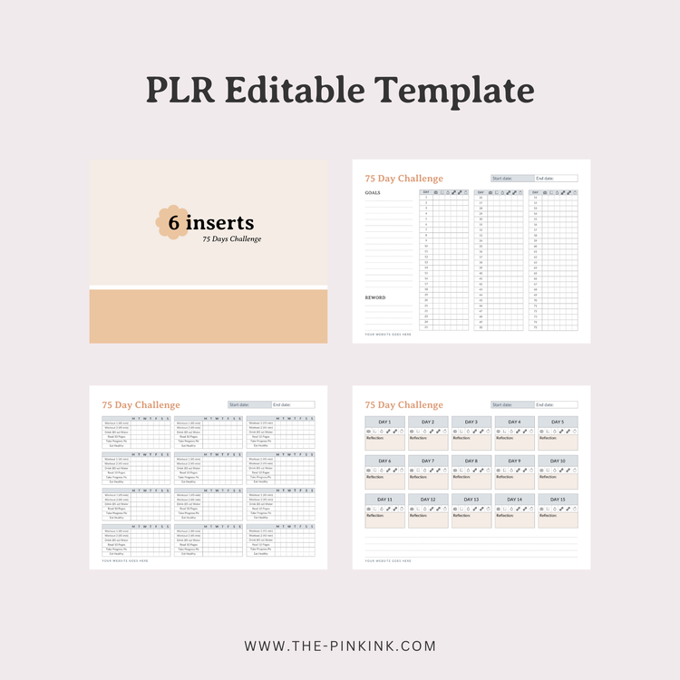 PLR Template Bold Digital PLR Planner — The Pink Ink Shop