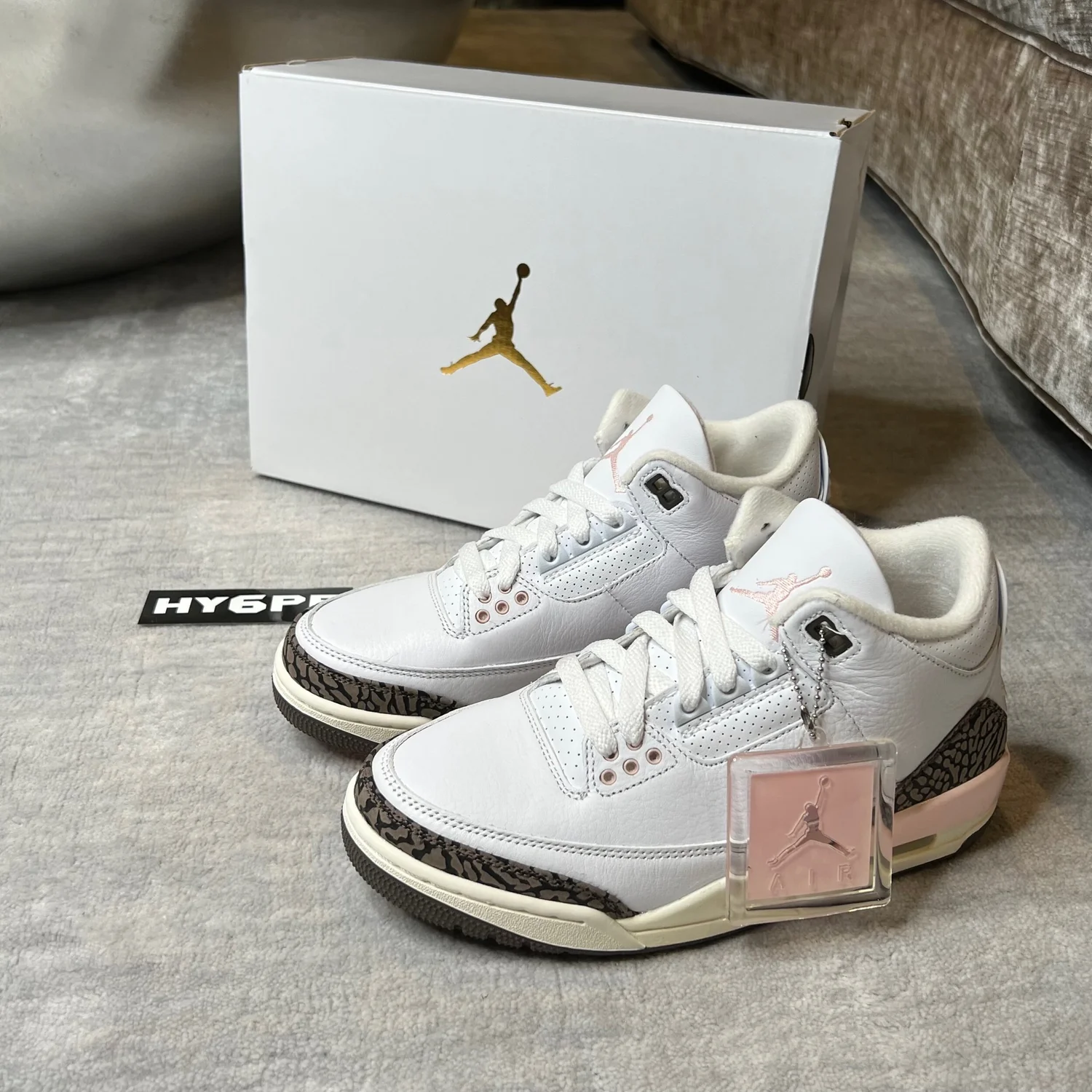 Jordan 3 white and brown online