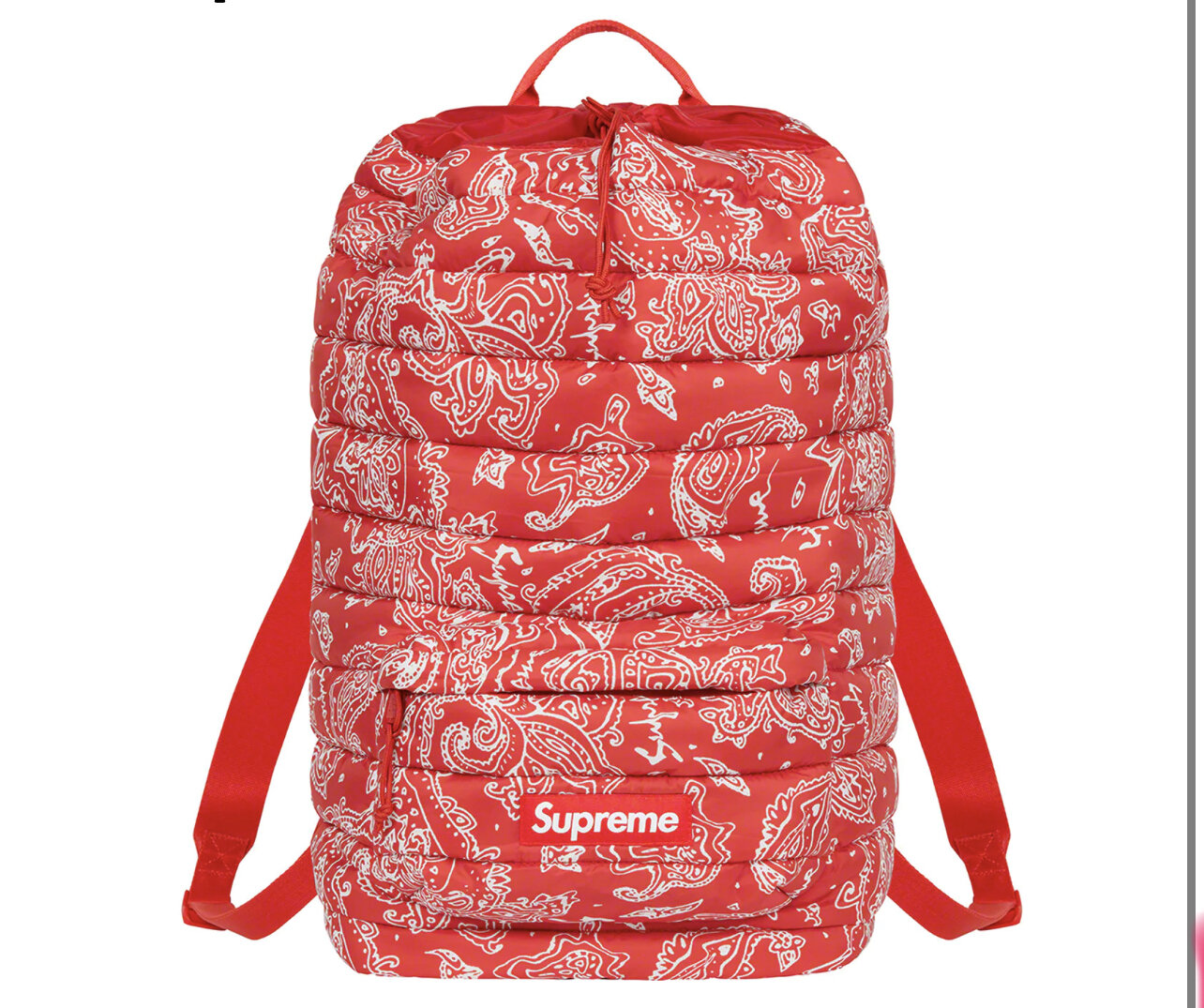Supreme Puffer Red Backpack<br/>Supreme Puffer Red Paisley Backpack<br/>Hype6ix  — Hype6ix