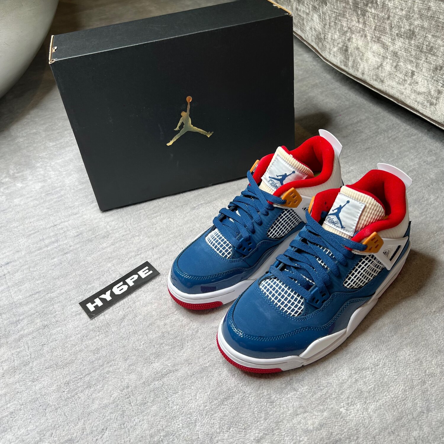 Jordan retro 4 red shop and blue