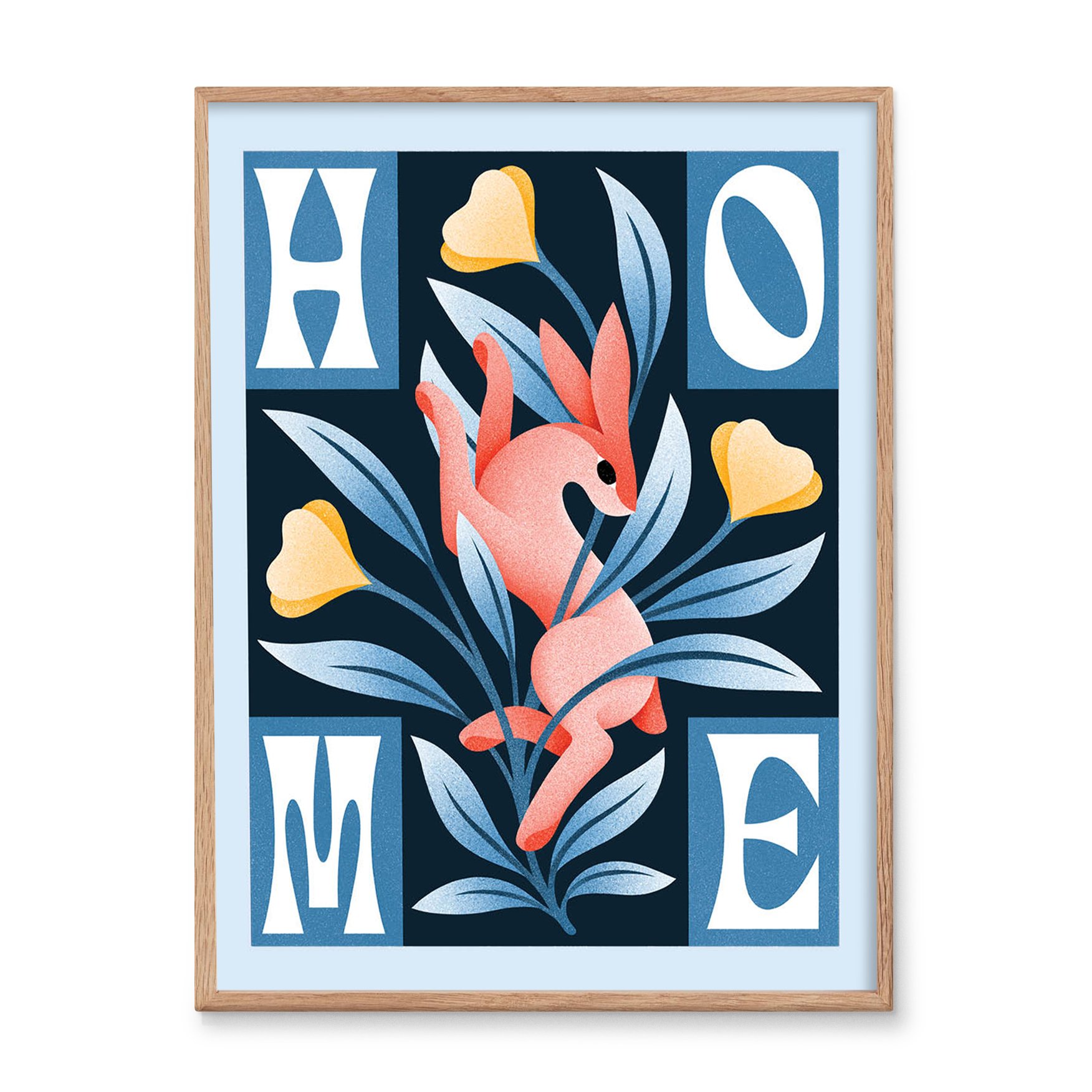 Home Sweet Rabbit Art Print White BG.jpg