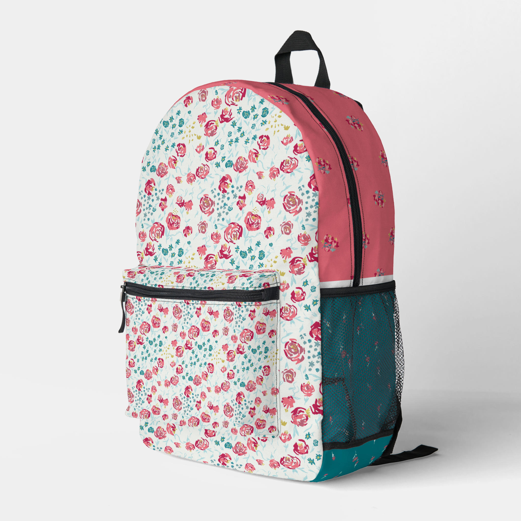 Zazzle Floral Heaven Print Cut Sew Backpack (Back Corner Right).png