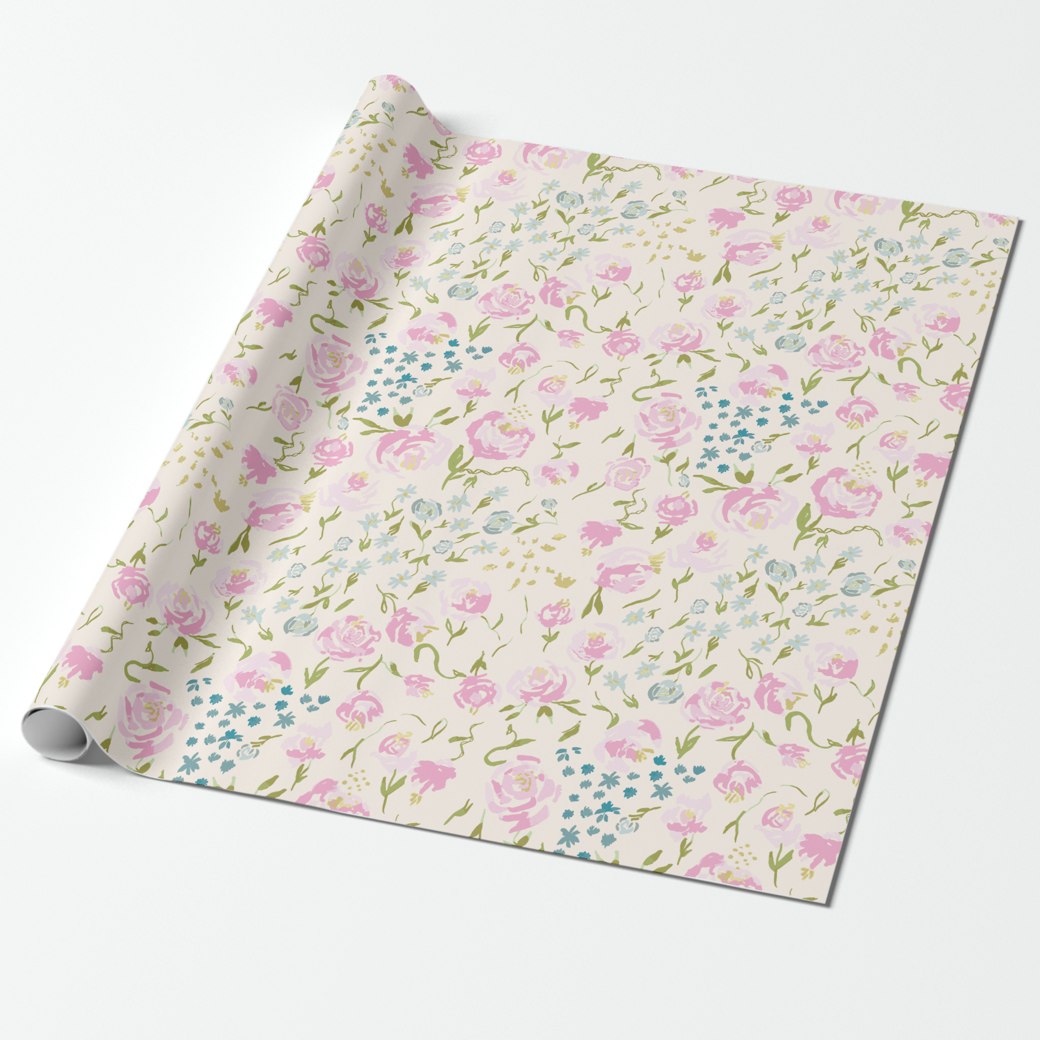 Zazzle Floral Heaven Wrapping Sheet Wrapping Paper (Unrolled).png