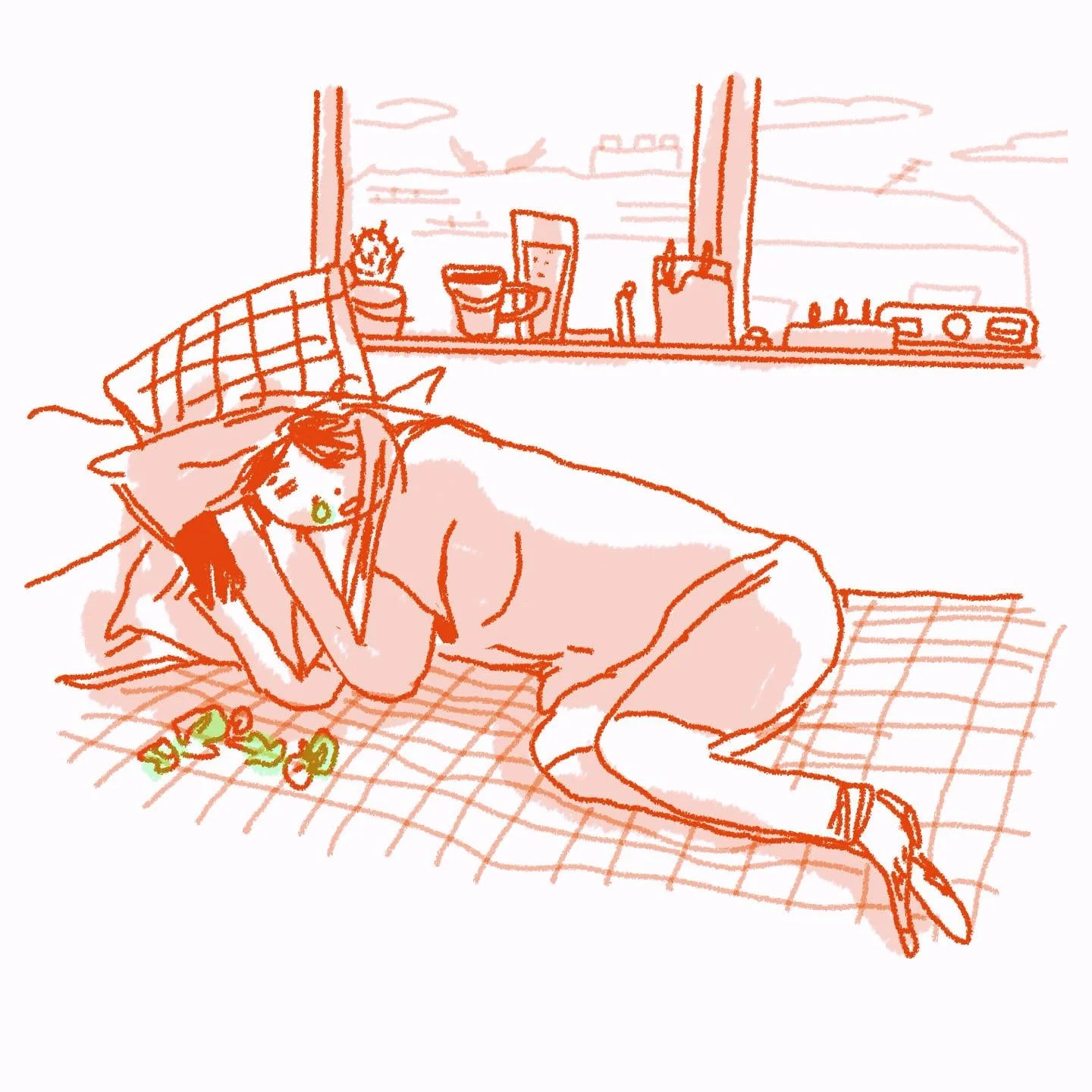 Thought it was food poisoning, then just a stubborn tension headache, now it&rsquo;s a sinus headache cold. LOVELY 

#sketch #sketchdaily #sketching #illustration #illo #poorly #illness #drawing #drawdrawdraw #procreate #ipadprocreate