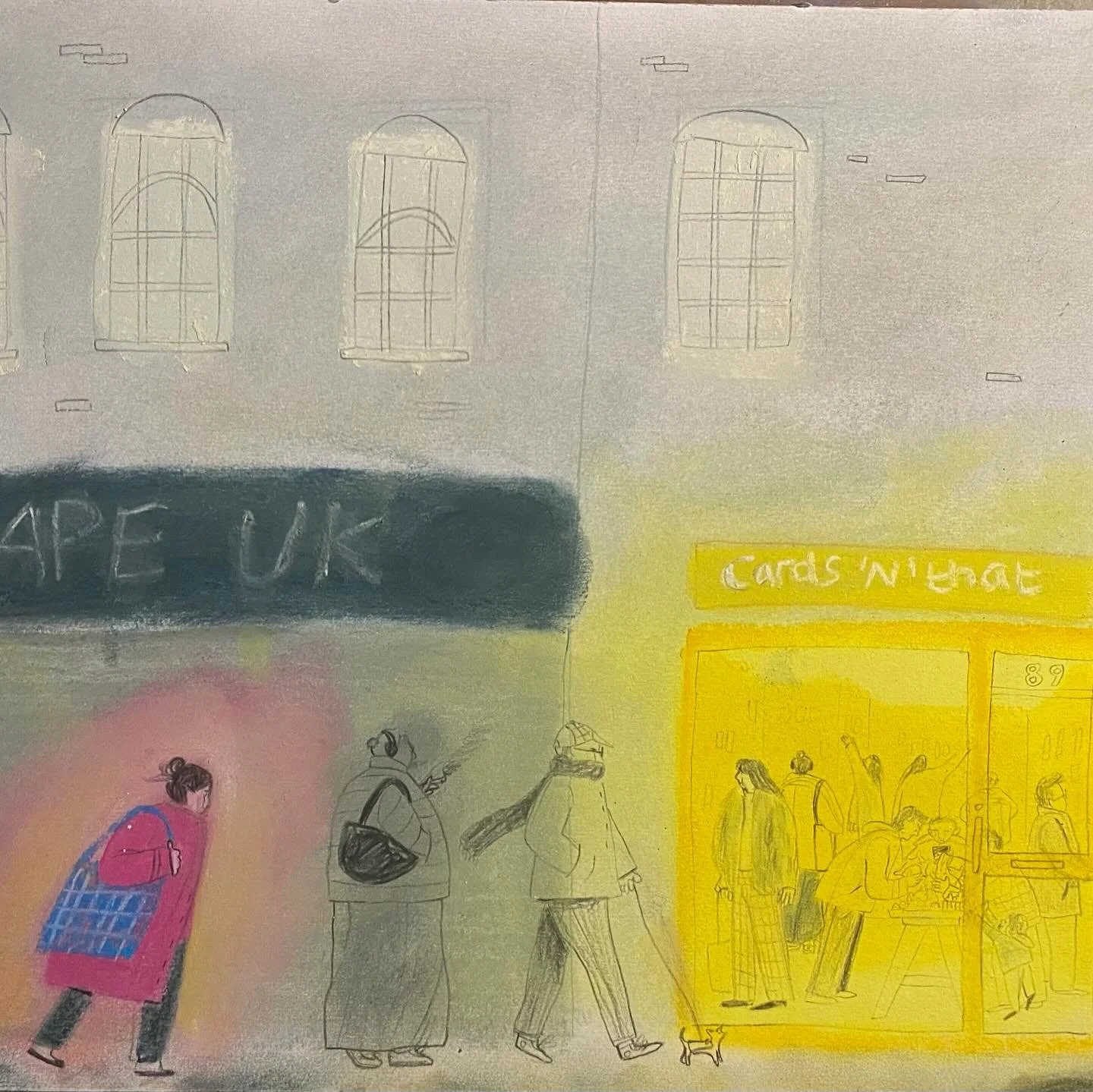 small bits from my sequential image module 🛒🛍️

#kidlit #csacbi #childrensbook #kidlitart #illustration #illustrates #pastel #softpastels #softpastelart #peopledrawing #peoplewatching