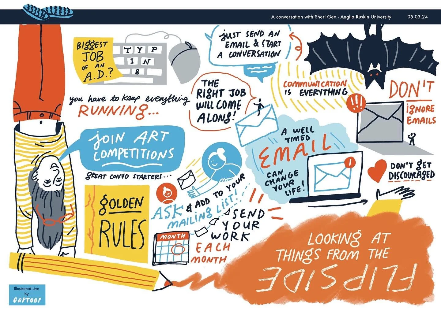 On Wednesday I had the pleasure to listen to @sheri.gee.illustration @sheri.gee.art at @arucambridge @csacbi speak about her time in the publishing industry, and naturally I took #visualnotes ✏️

🏷️ 
#liveillustration #livescribing #scribe #visualsu